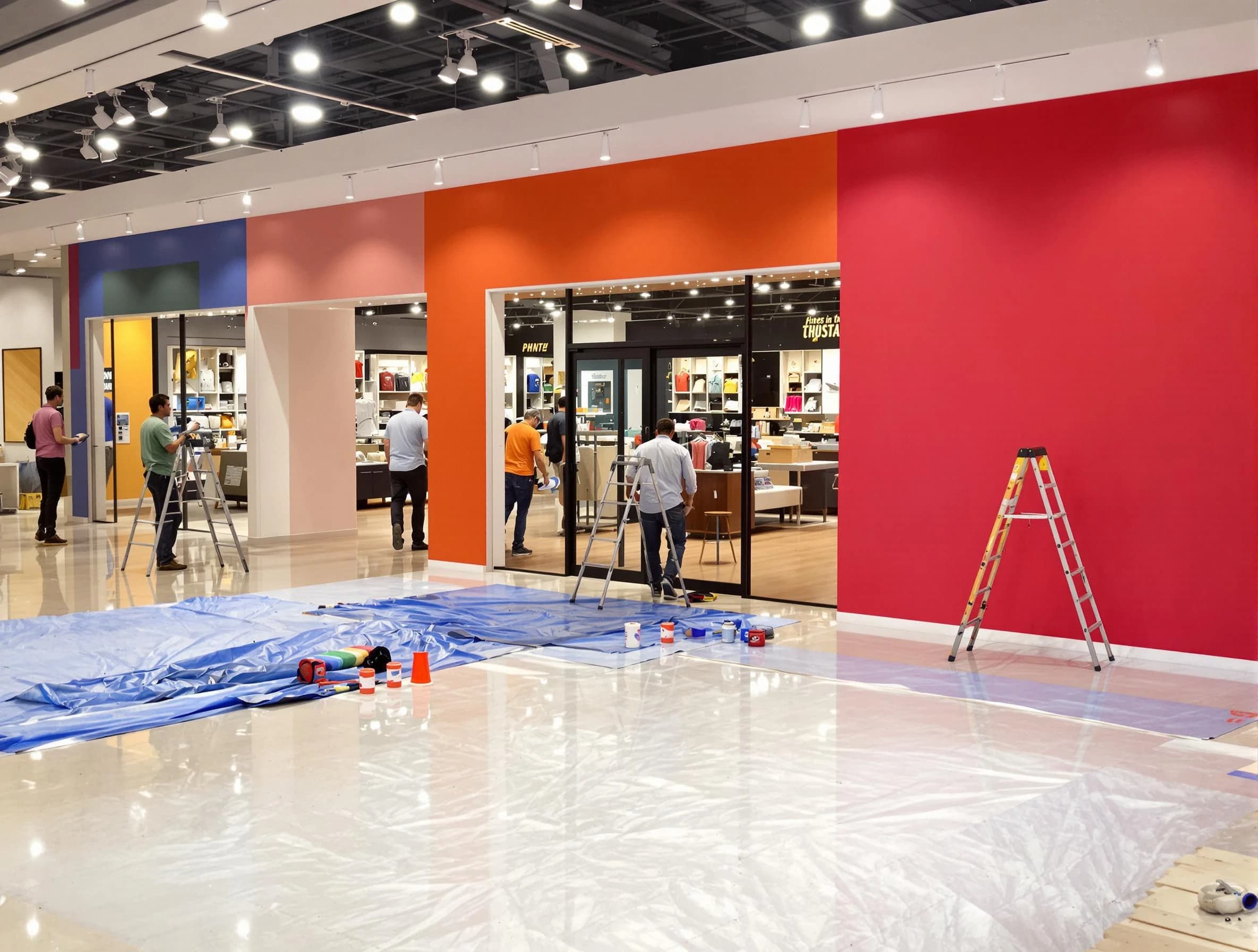 Peoria House Painters painting a commercial interior in Peoria, AZ