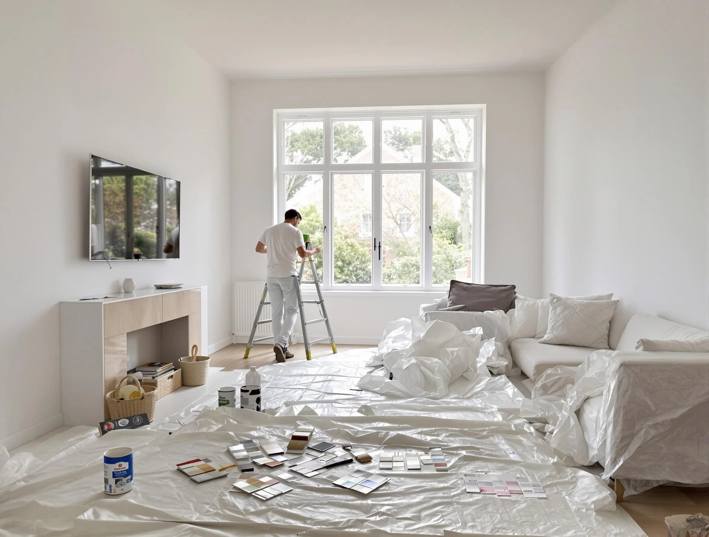 Peoria House Painters professional applying interior paint in Peoria, AZ