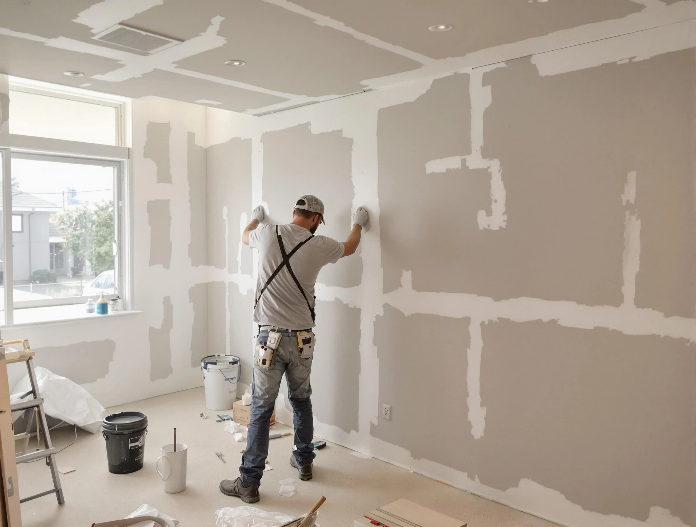 Peoria House Painters performing drywall taping and mudding in Peoria
