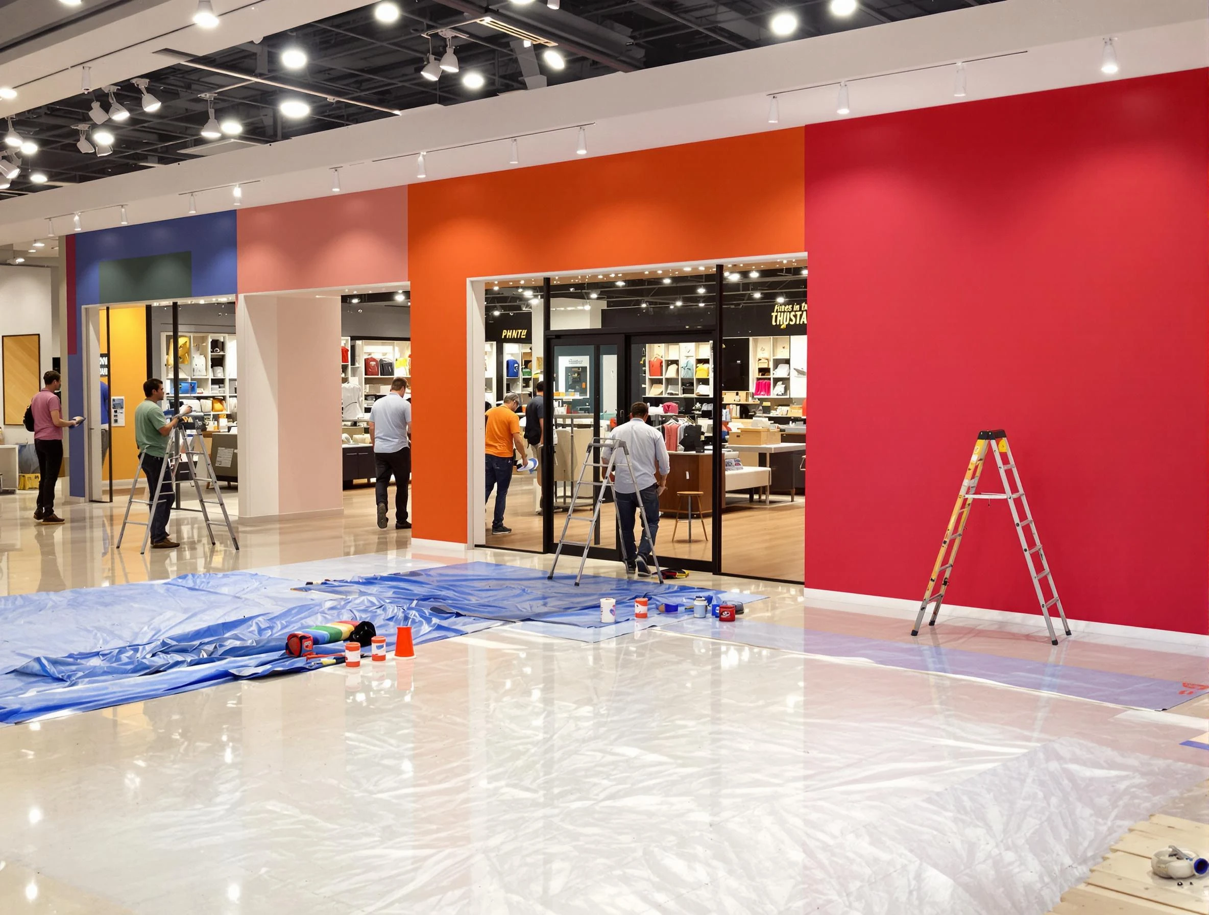 Peoria House Painters painting a commercial interior in Peoria, AZ